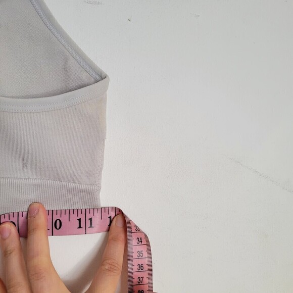 NEW RYKA Microchip Padded Cross Racerback Sports Bra Gray Size Medium - Picture 7 of 12